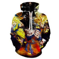 Unisex Anime Digital Print Casual Hoodie