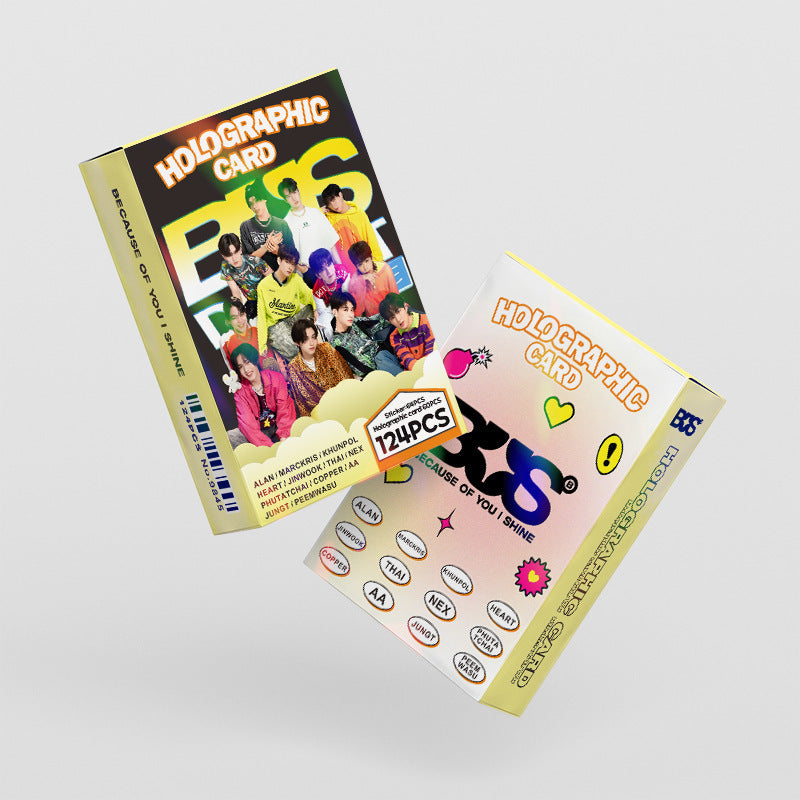 124pcs KPOP Holographic Cards