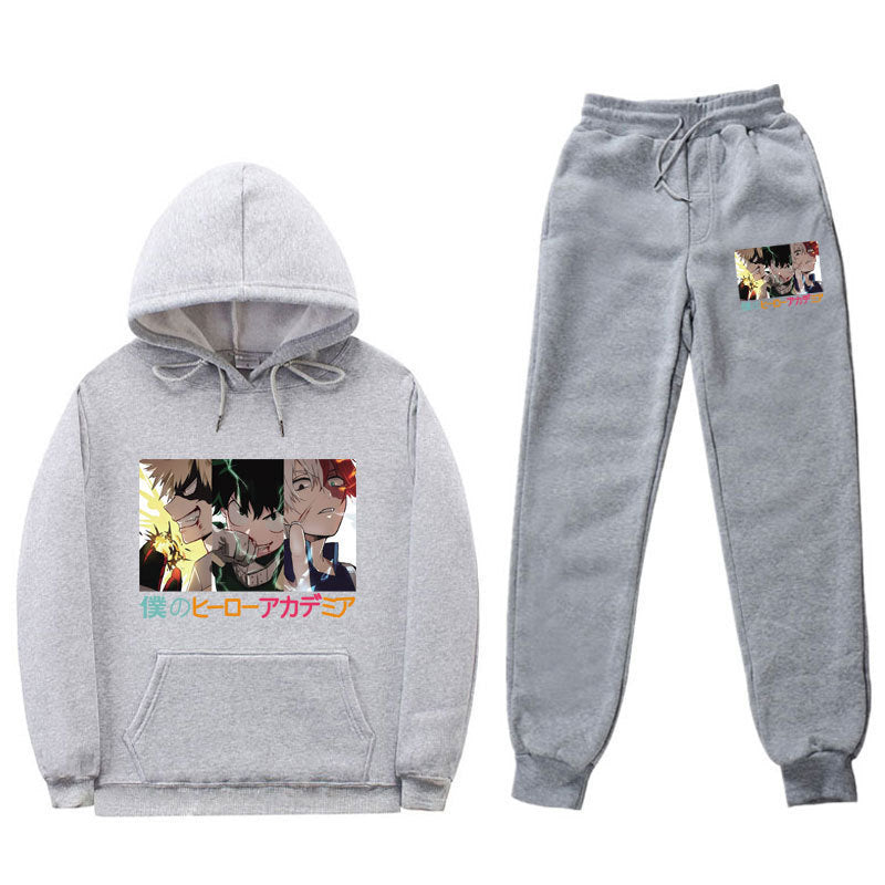 Unisex Casual Anime Graphic Sports Hoodie Pants Suit