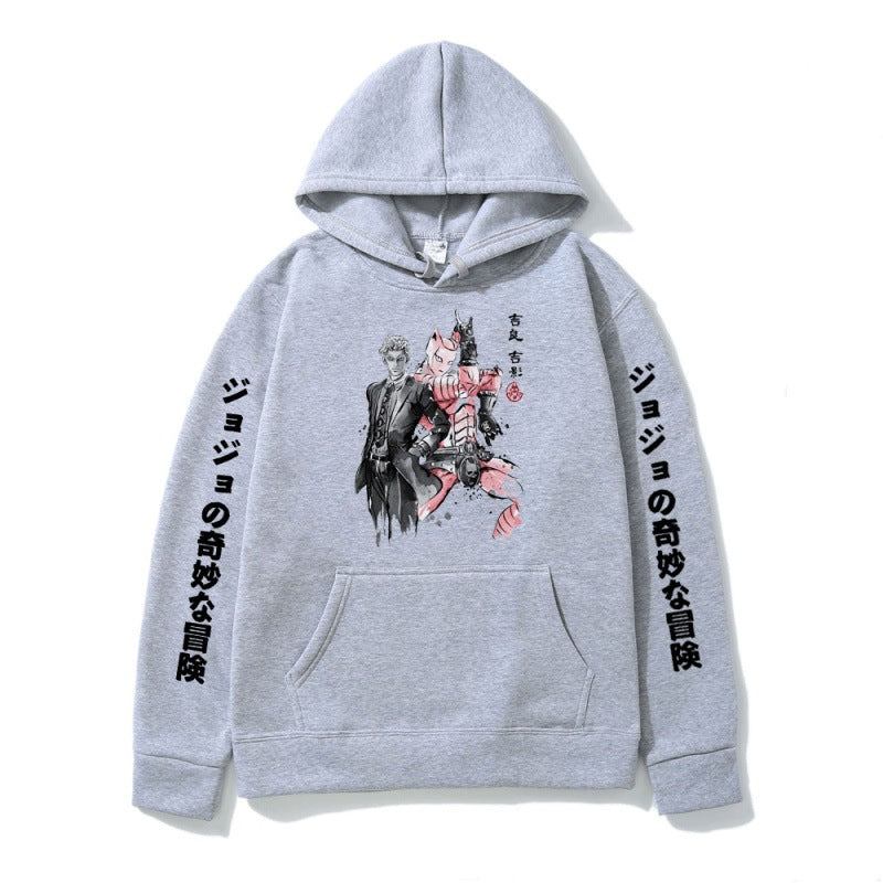 Unisex Anime Jojo Kira Yoshikage Pullover Hoodie