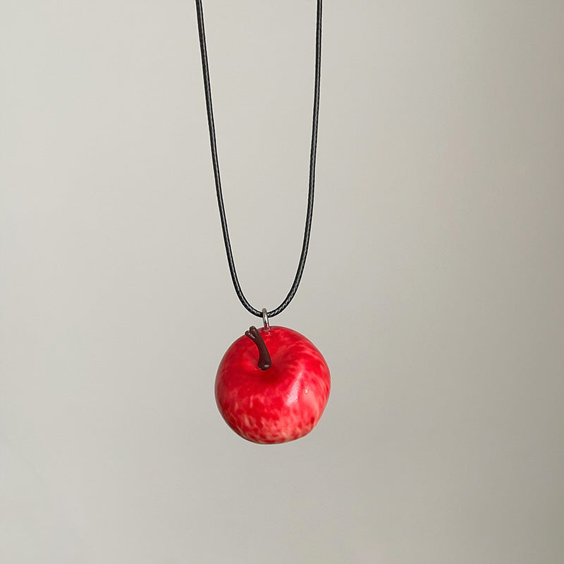Unique Apple Pendant Necklace