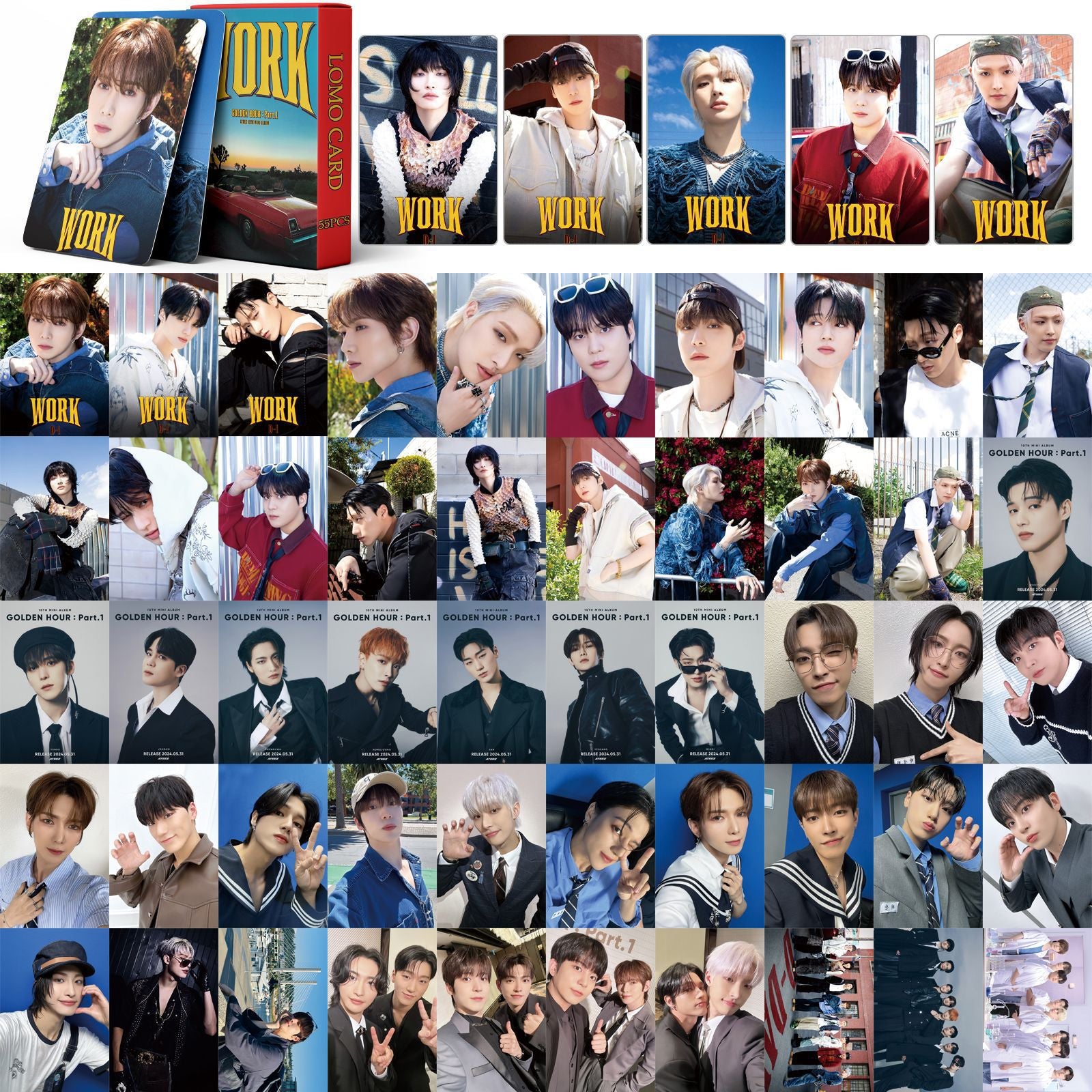 55 KPOP Album Lomo Cards
