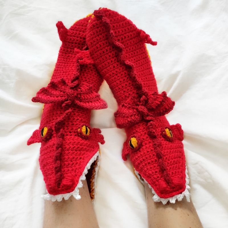 Unisex Crocodile Knitted Socks