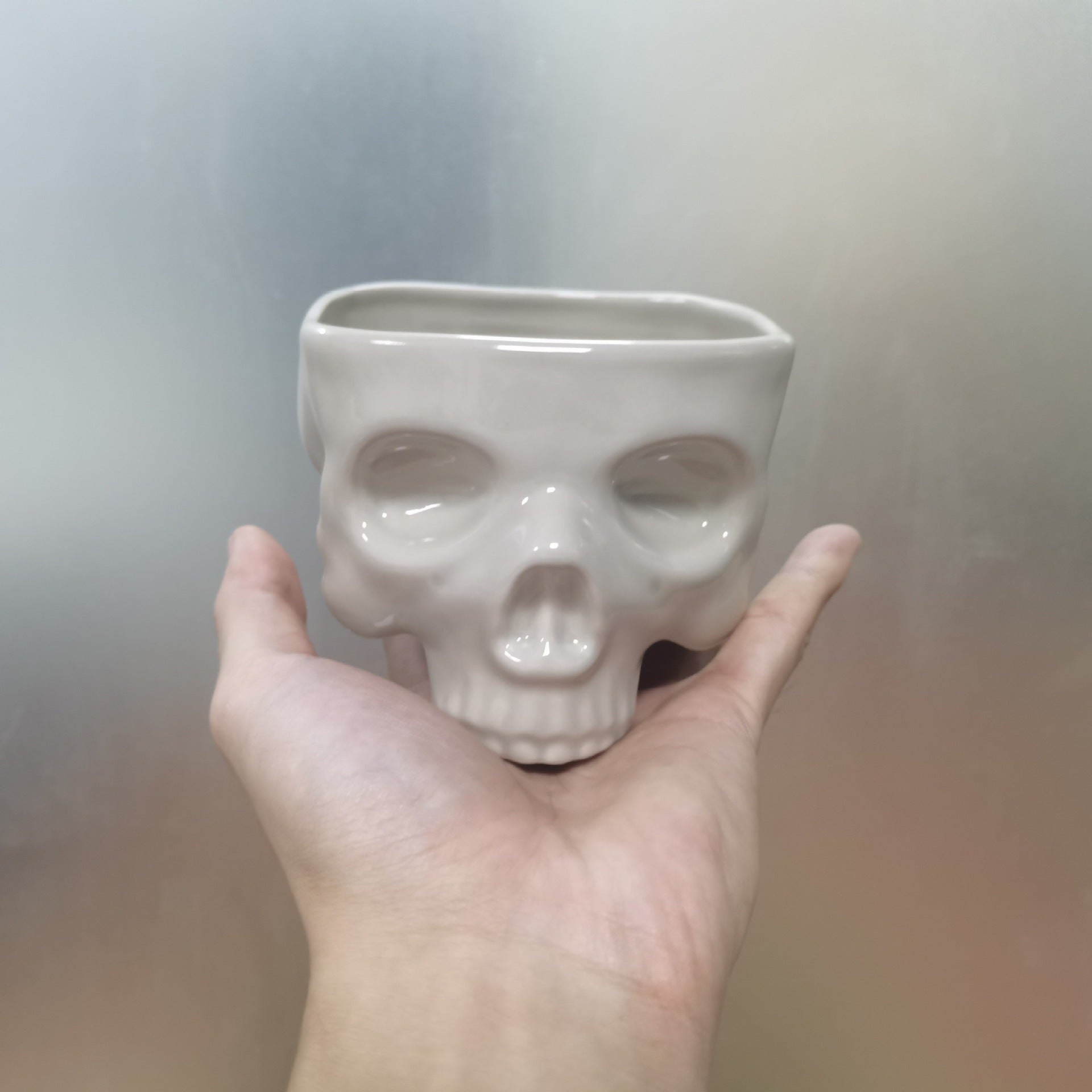 Porcelain Gothic Dining Skull Bowl