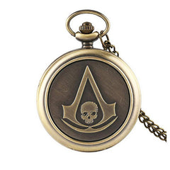Retro Game Logo Pocket Watch Necklace