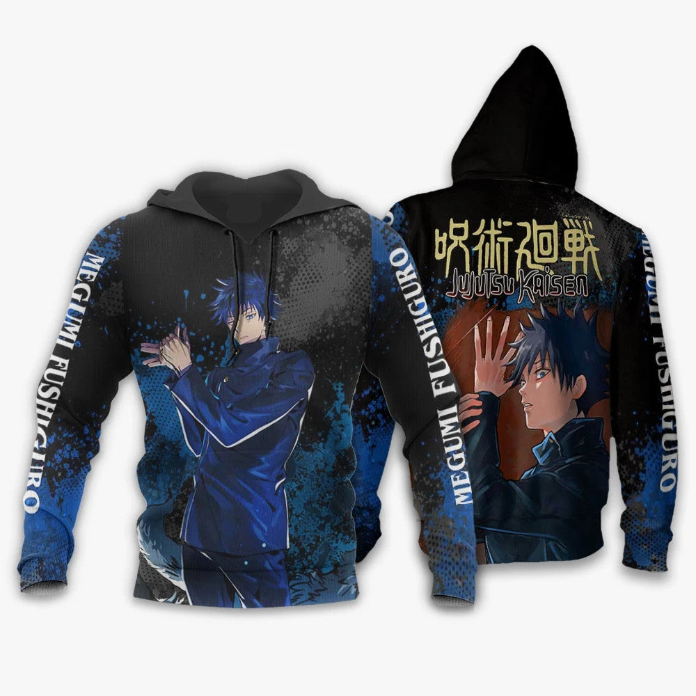 Unisex Anime Digital Print Zipper Cosplay Hoodie