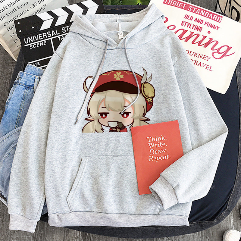 Unisex Cute Game Graphic Print Loose Hoodie