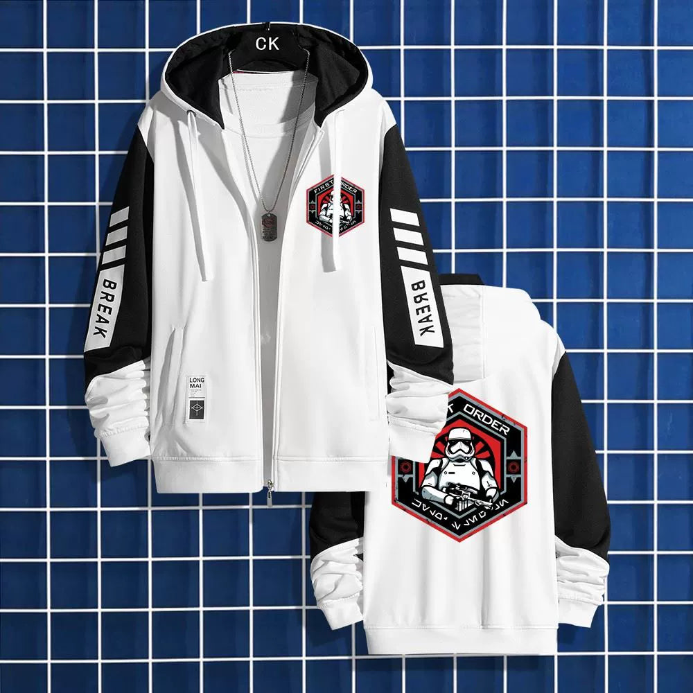 Mandalorian Zip Up Loose Hooded Jacket