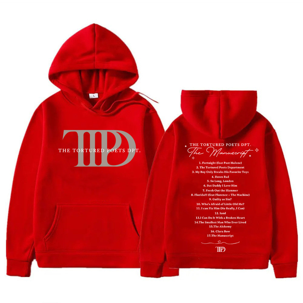 The Tortured Poets Department Printed Casual Hoodie
