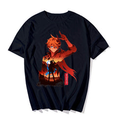 Unisex Casual Game Printed Loose T-shirt