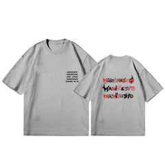 Trendy Maifesto Letter Summer T-shirt