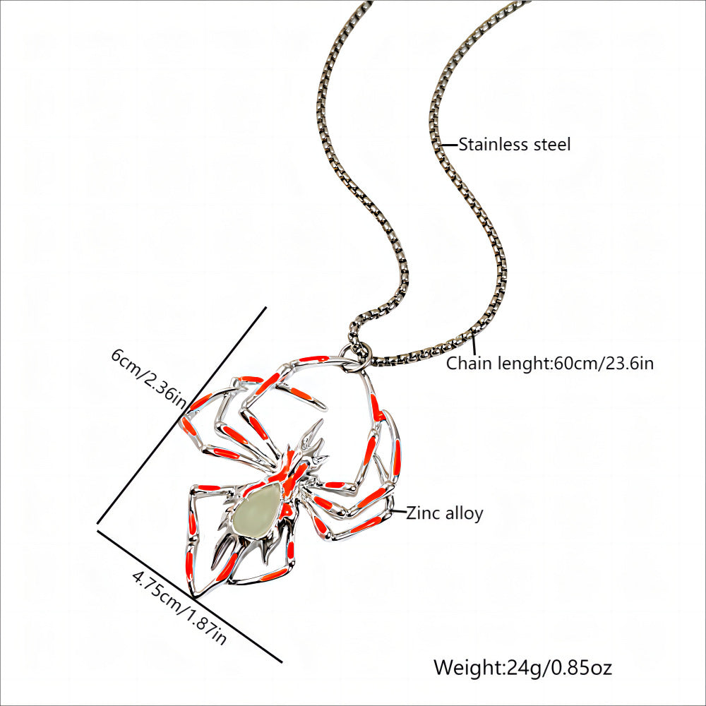 Creative Luminous Spider Pendant Necklace