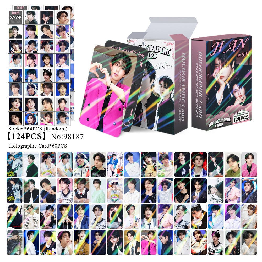 124pcs HAN Laser Photocard Sticker Gift