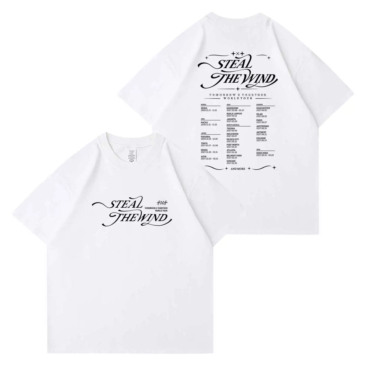 TXT StealTheWind World Tour Short-sleeved T-shirt