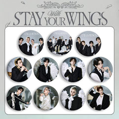 SKZ "STAY WITH YOUR WINGS" Badge Mirror Keychain