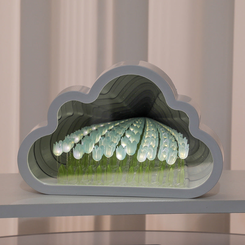 DIY Cloud Tulip Mirror Lamp