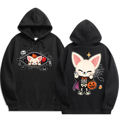 SKZ Halloween Printed Black Hoodie