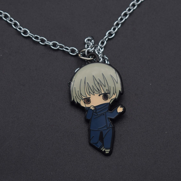 Chic Gojo Anime Metal Keychain Necklace