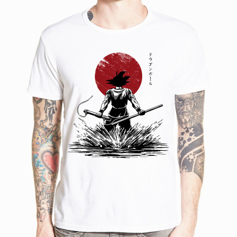 Unisex Goku Printed Short-sleeved Slim-fit T-shirt