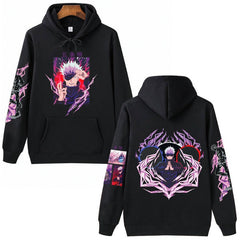 Unisex Anime Gojo Print Loose Hoodie