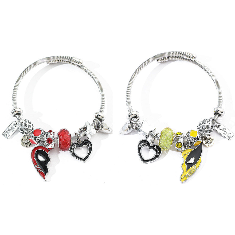 Deadpool and Wolverine Necklace Keychain