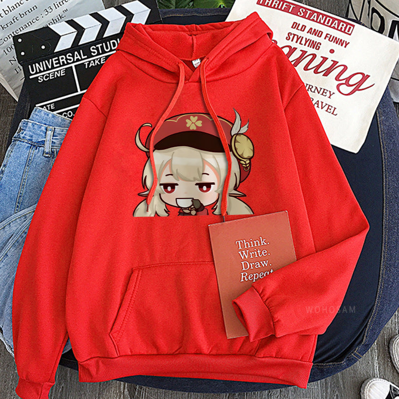 Unisex Cute Game Graphic Print Loose Hoodie