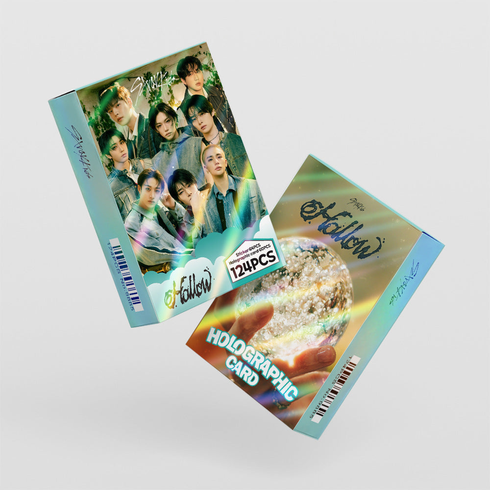 124pcs KPOP Holographic Cards