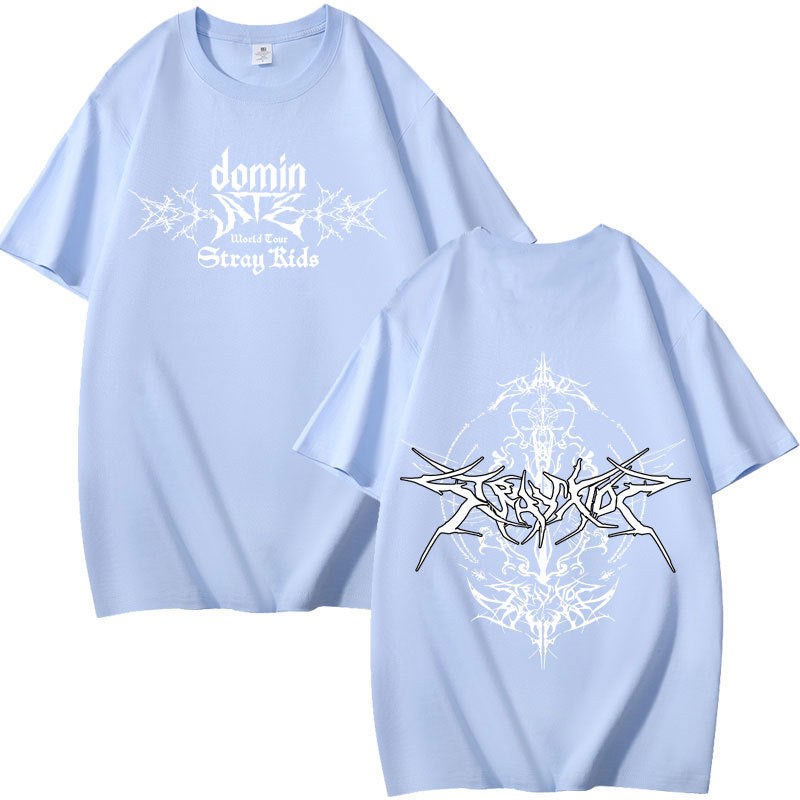 Unisex Kpop Dominate Print Short Sleeve T-shirt