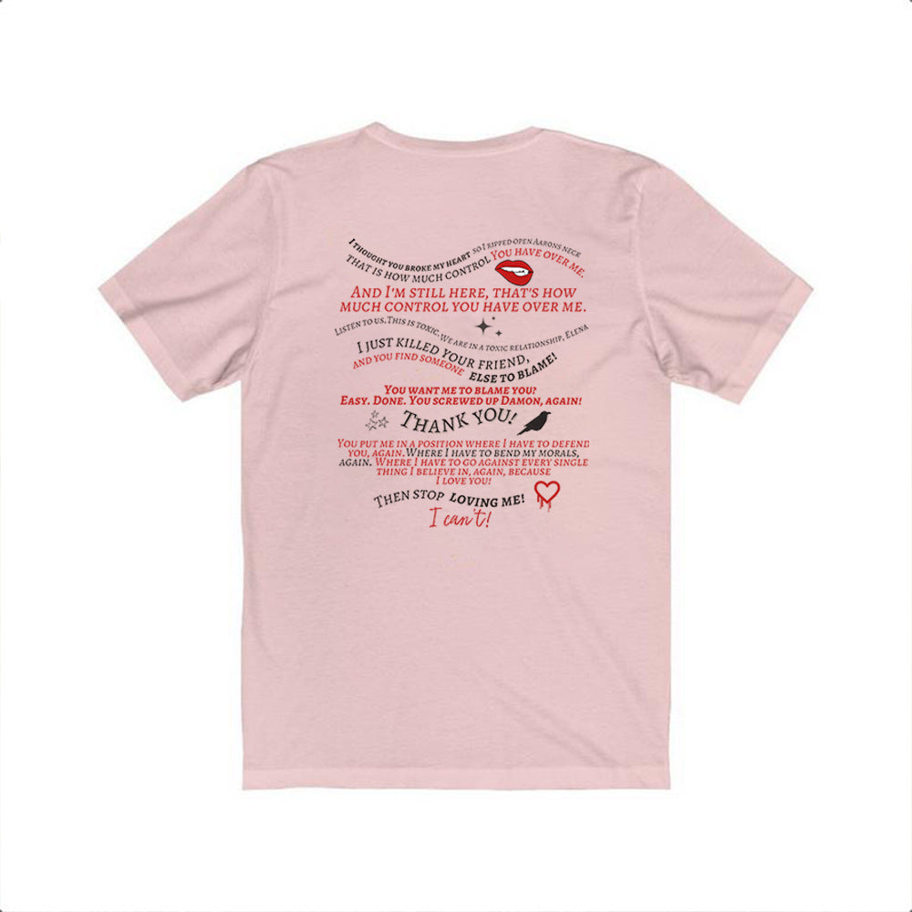 Retro TVD Letter Print Aesthetic T-shirt