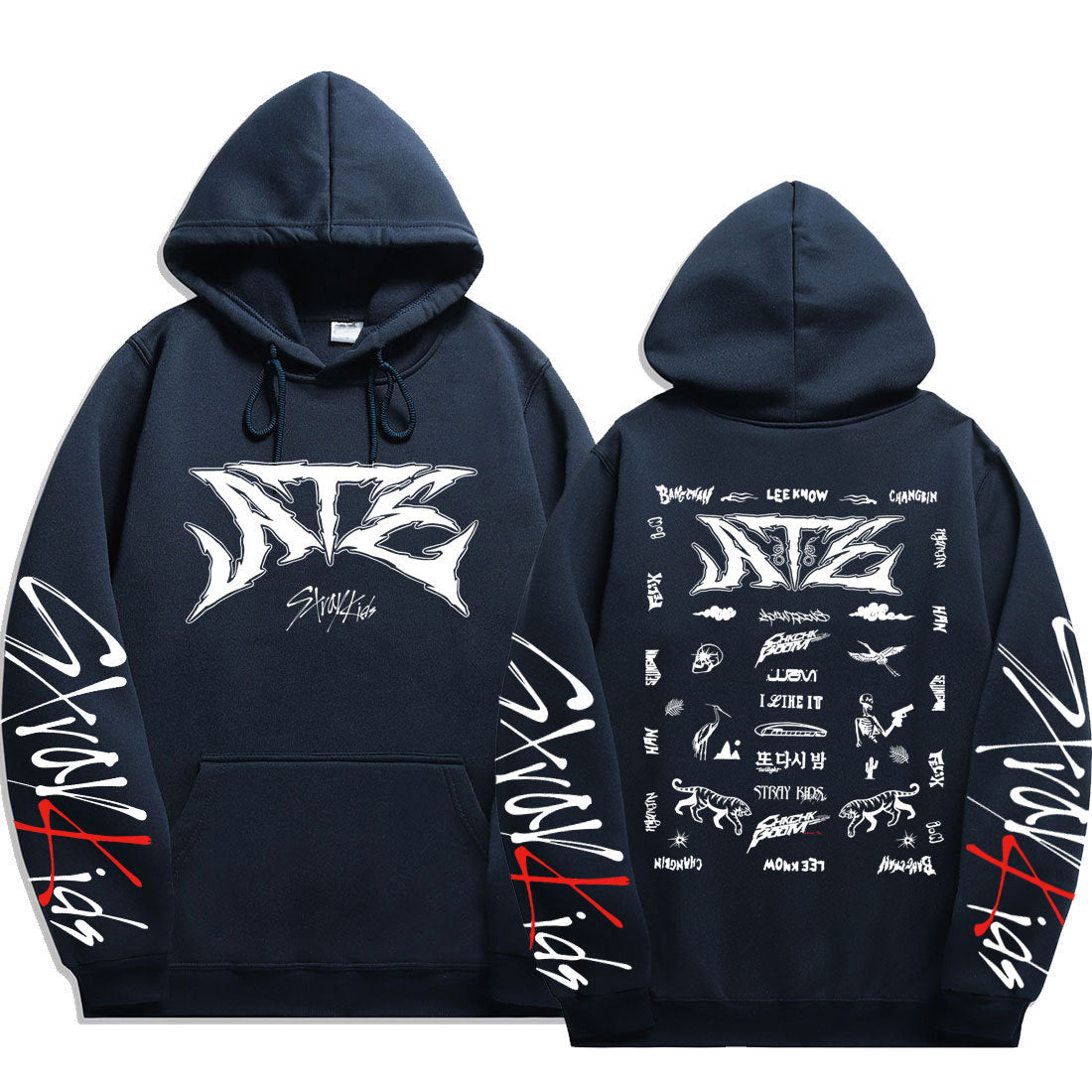 KPOP Atz Letter Printed Pullover Hoodie