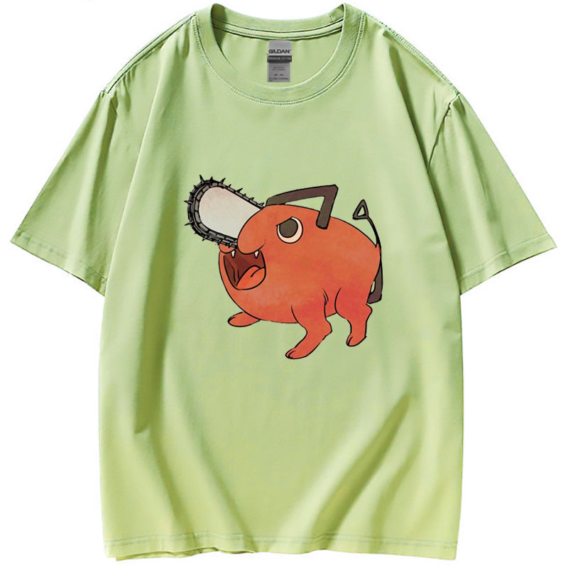Trendy Anime Print Summer T-Shirt