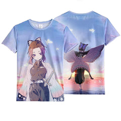 Unisex Anime Shinobu Digital Print Loose T-Shirt