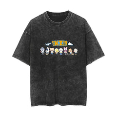 I LOVE SKZ Washed Short-sleeved T-shirt
