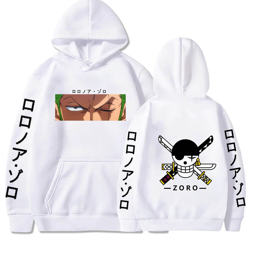 Unisex Trendy Zoro Printed Pullover Hoodie