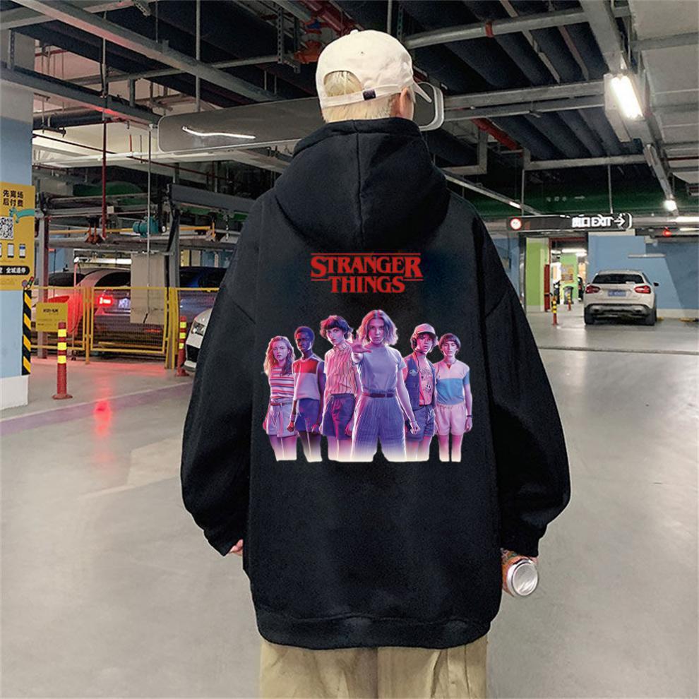 Casual Tv Graphic Loose Pullover Hoodie