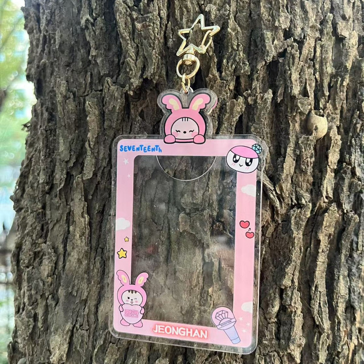 SVT Cartoon PhotoCard Insert Frame Keychain