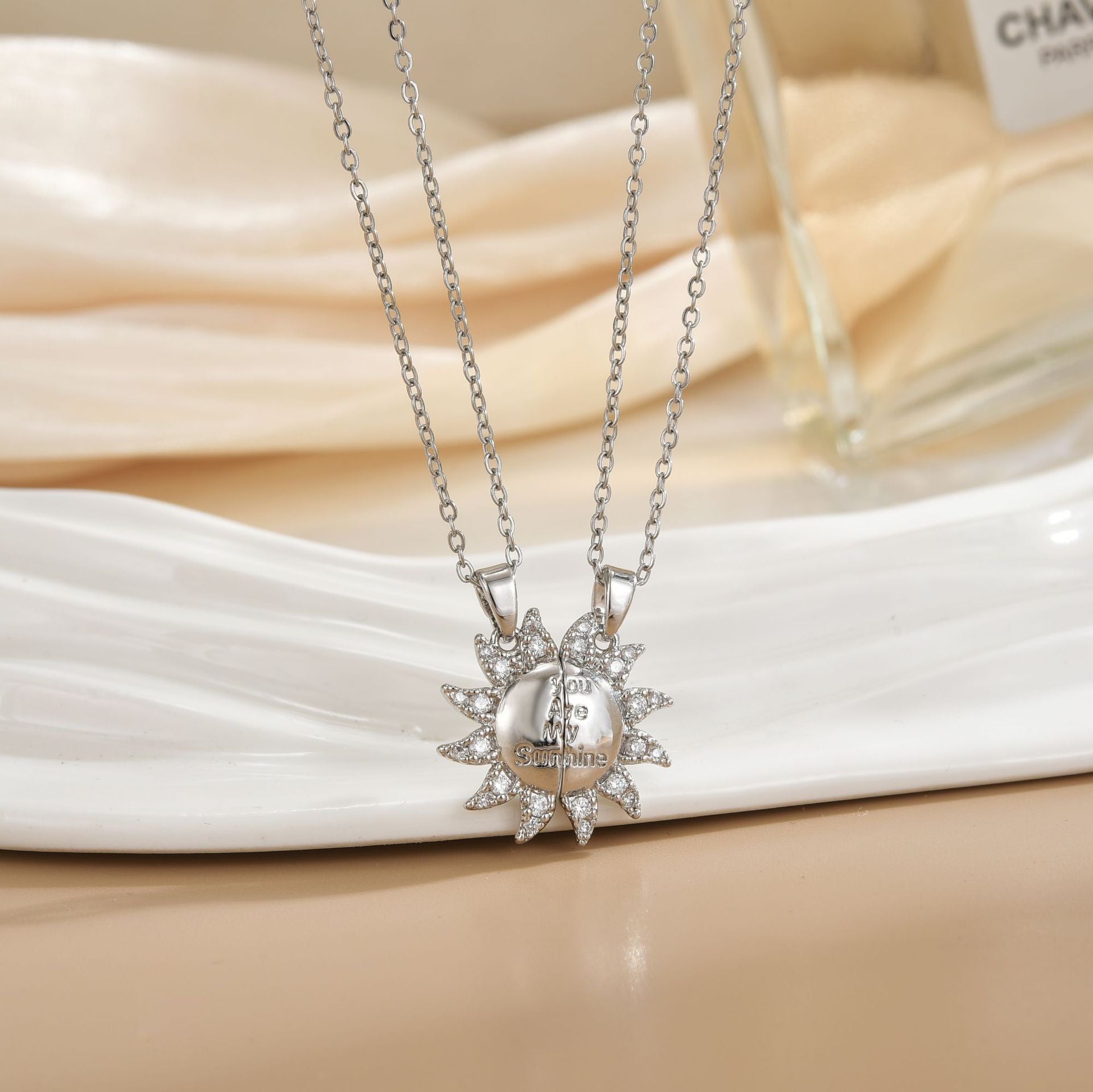 Versatile Magnetic Sun Moon Couple Necklace