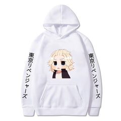 Unisex Cartoon Anime Pattern Pullover Loose Hoodie