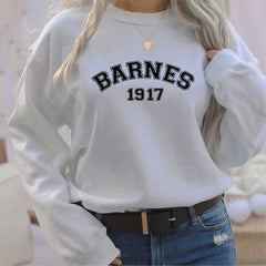 Casual Barnes 1917 Print Round Neck Sweatshirt