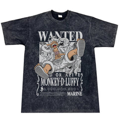 Luffy Short Sleeve Loose Washed T-Shirt