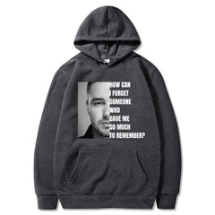 Casual Liam Tribute Letter Print Hoodie