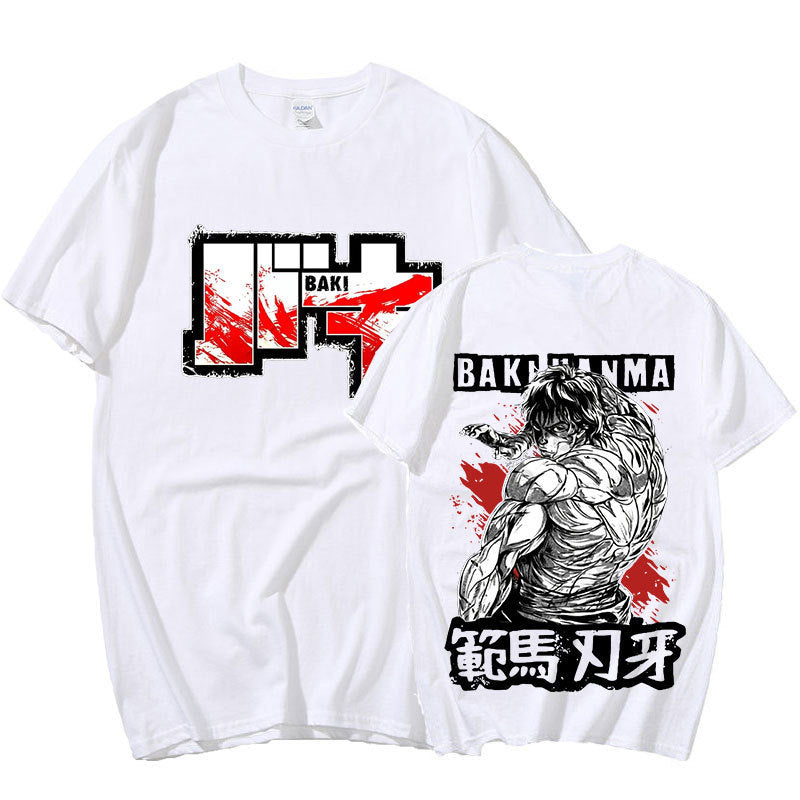 Men's Anime Baki Printed Loose T-Shirt