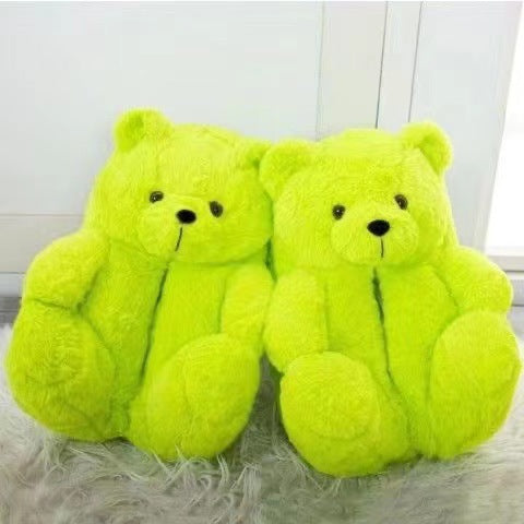 Teddy Bear Fur Slippers