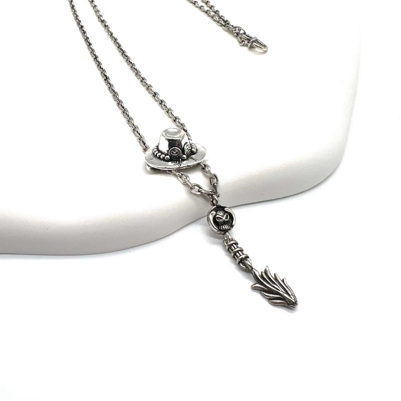 Retro Chic Fire Fist Ace Necklace