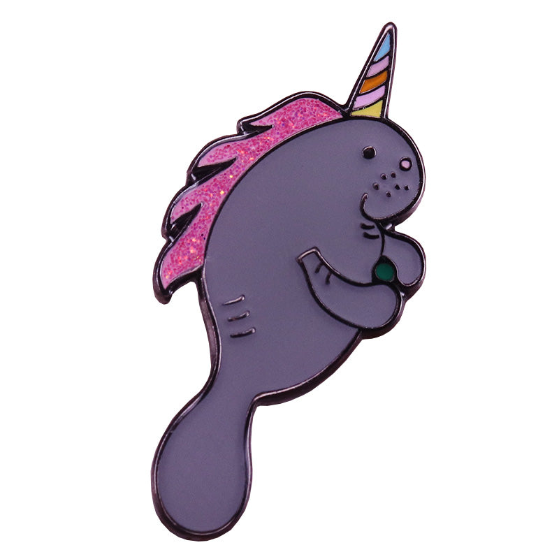 Cartoon Animals Unicorn Brooch Lapel Pin Gift