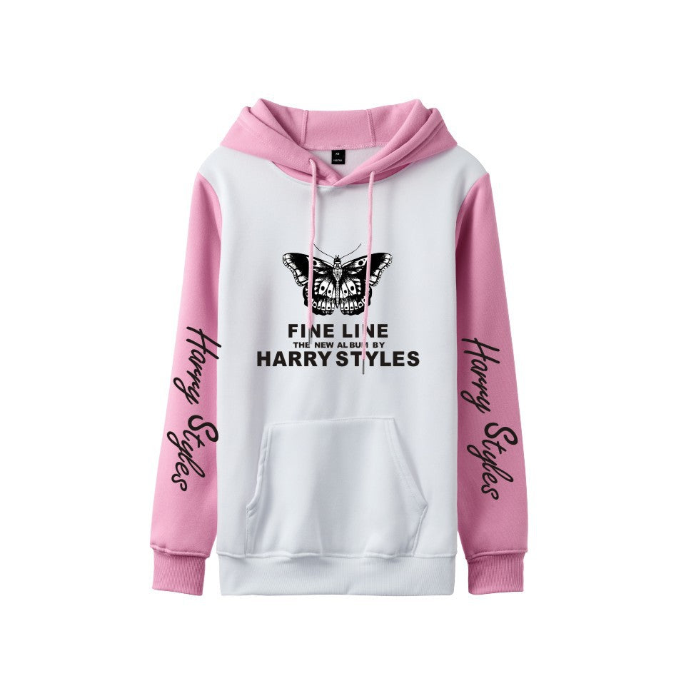 Women's Harry Printed Color Block Loose Hoodie