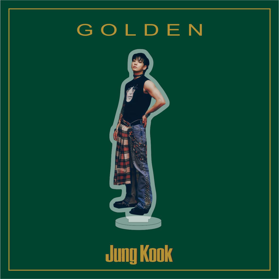 JK Golden Album Standing Tabletop Ornament