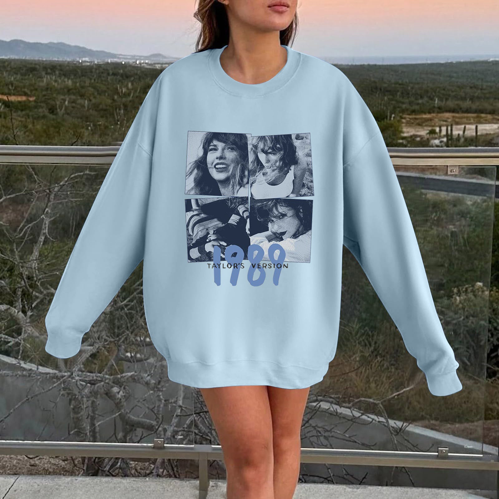 Casual TAYLOR Long Sleeve Loose Crew Neck Sweatshirt