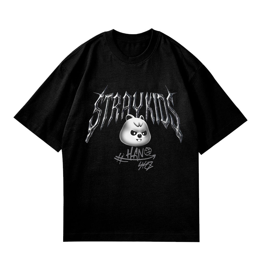 KPOP Album Logo Black and White T-shirt