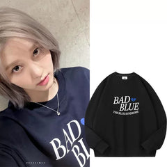 Gaeul ‌Same Style Crew Neck Letter Printed Sweatshirt